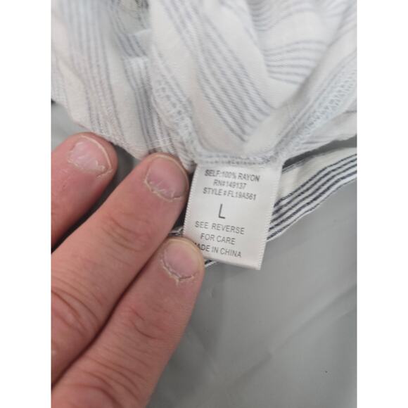 Favluv Cottagecore Women's Striped Tie‎ Back Top Striped - Picture 15 of 16